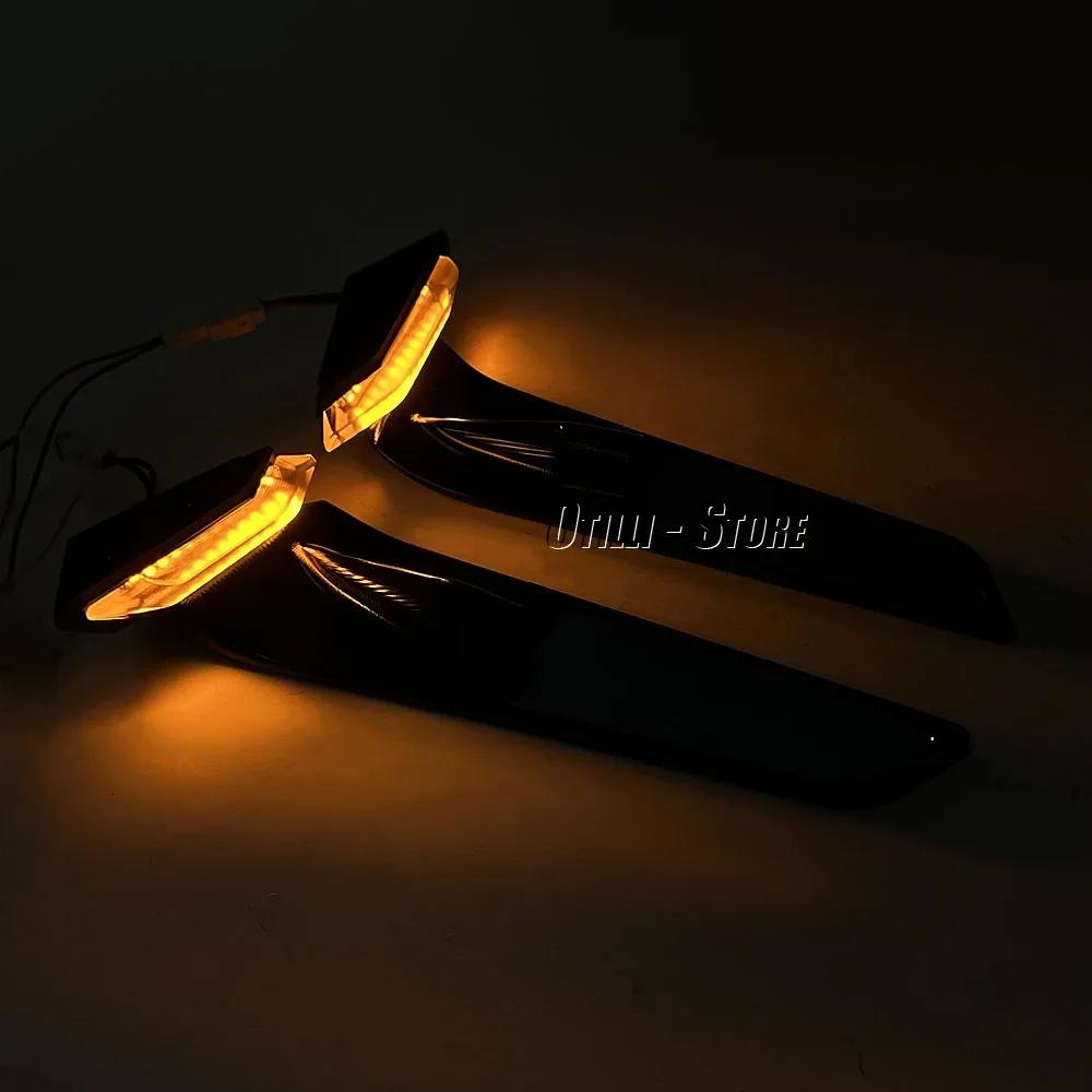 New Motorcycle For Ducati Panigale V2 2020-2024 PANIGALE V4 2019-2024 Rearview Mirrors with LED Rotating Adjustable Wing Mirrors