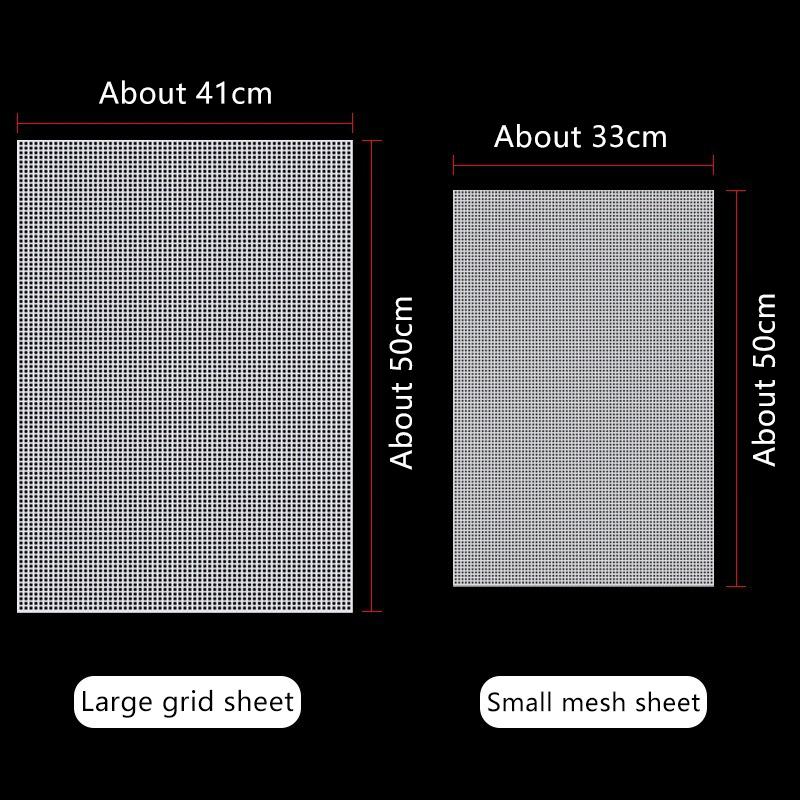 2PCS Sewing Plastic Canvas Sheets Black/White Mesh Sheets For DIY Embroidered Woven Crafts 30*20cm