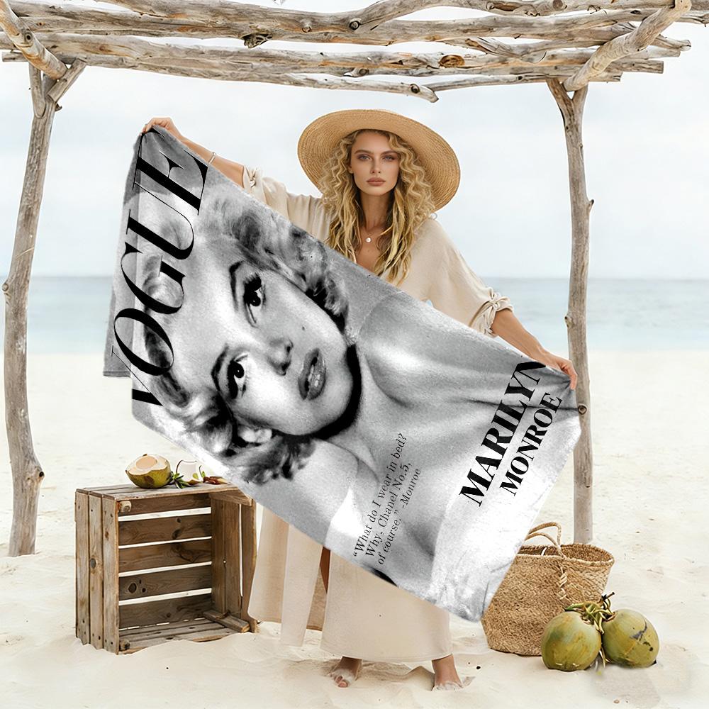 Marilyn Monroe Butterfly Beach Towel Quick-Dry Soft Microfiber Comfortable Lightweight