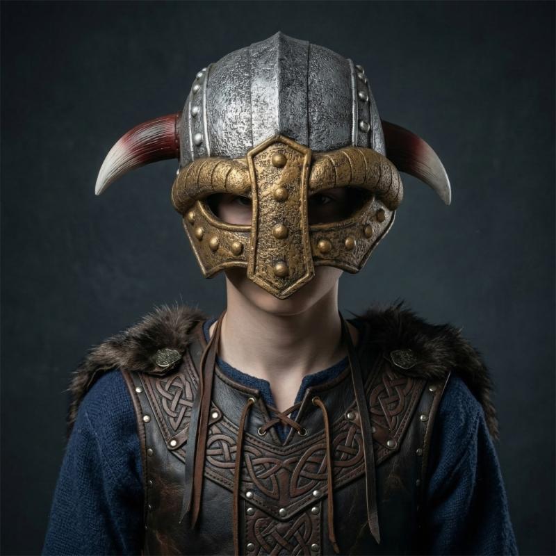 Middeleeuwse Vikinghelmen met Hoorns Norsen Barbaren Krijgershoed voor Vechtspel Halloween Cosplay Themafeest