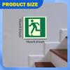 5 Pieces Exit Sign Stickers Waterproof 15x15 cm for Commercial