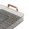 With Handles Water Drainage Tray Non Slip Double Layer Tray Durable Tea Serving Tray  Coffee Table