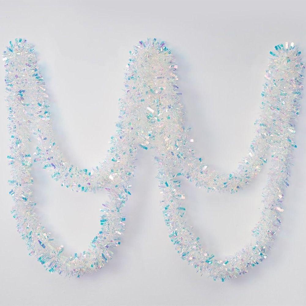 Bunte Streifen Weihnachtsglitzergirlande Lametta Quastengirlande Ornamente für Heimdekoration