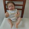 19 Zoll 3D bemalte lebensechte wiedergeborene Babypuppen voller Silikonkörper Babyspielzeugpuppe Sweety Asleep Loulou Boneca wiedergeborene Puppe Kleinkind Geburtstag Weihnachtsgeschenk
