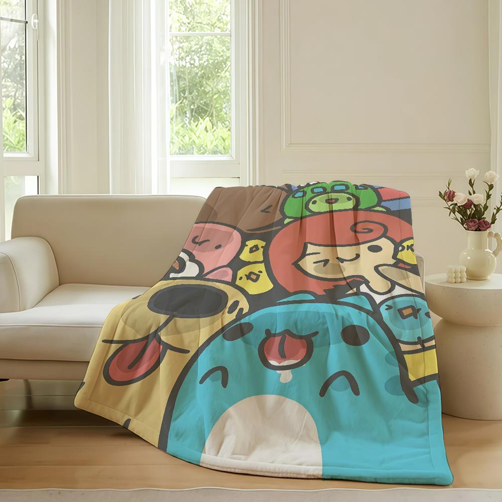 Cartoon cute Capoo Blanket For Sofa Office Bed Plane Travel Sleep Read Relax Camping Soft And Warm