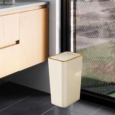 Bathroom Trash Can with Lid, Narrow And Slim Can, Stylish Design Garbage Container for Kids