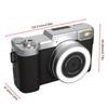 4K Digital Camera 48MP Resolution 18X Zoom Compact Travel Size for Selfie and Video Recording Digital Camera 4K Digital Camera