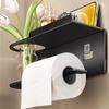 1Pc No-Drill Toilet Paper Holderphone Stand Metal Storage Rack Kitchen Towel Holder Seasoning Bottle Bathroom Wall Roll Paper