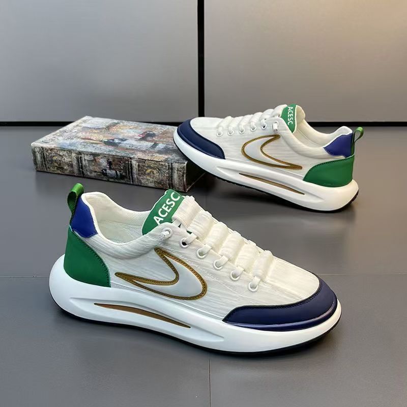 2026 new men's shoes summer breathable ice silk mesh shoes versatile sports dad shoes soft-soled Forrest Gump shoes