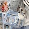Trendy Transparent Crossbody Bag Large Capacity Textured Shoulder Bag Versatile Ita Bag For School And Daily Use