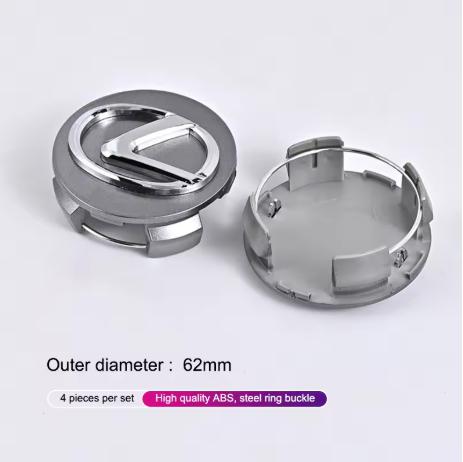4Pcs 62MM Car Tire Wheel Hub Center Cover Badge Decoration Set With For Lexus RX300 IS200 IS250 ES350 Ct200h UX250h NX300h RX350