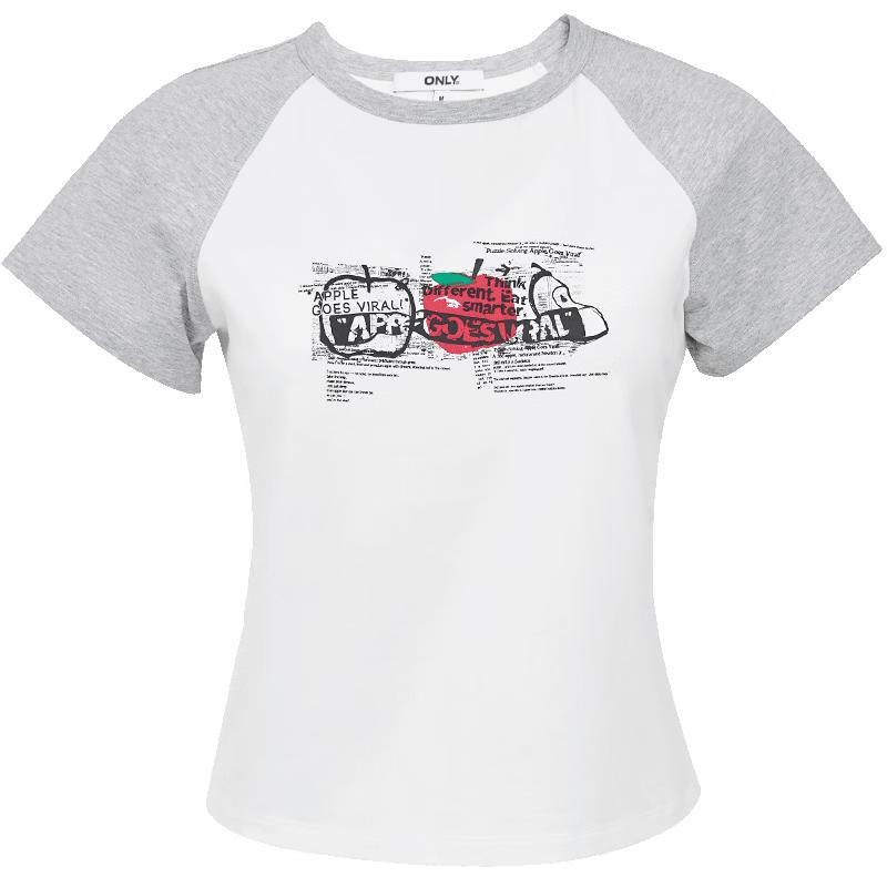 ONLY Retro Print Colorblock Short Sleeve T-Shirt XL