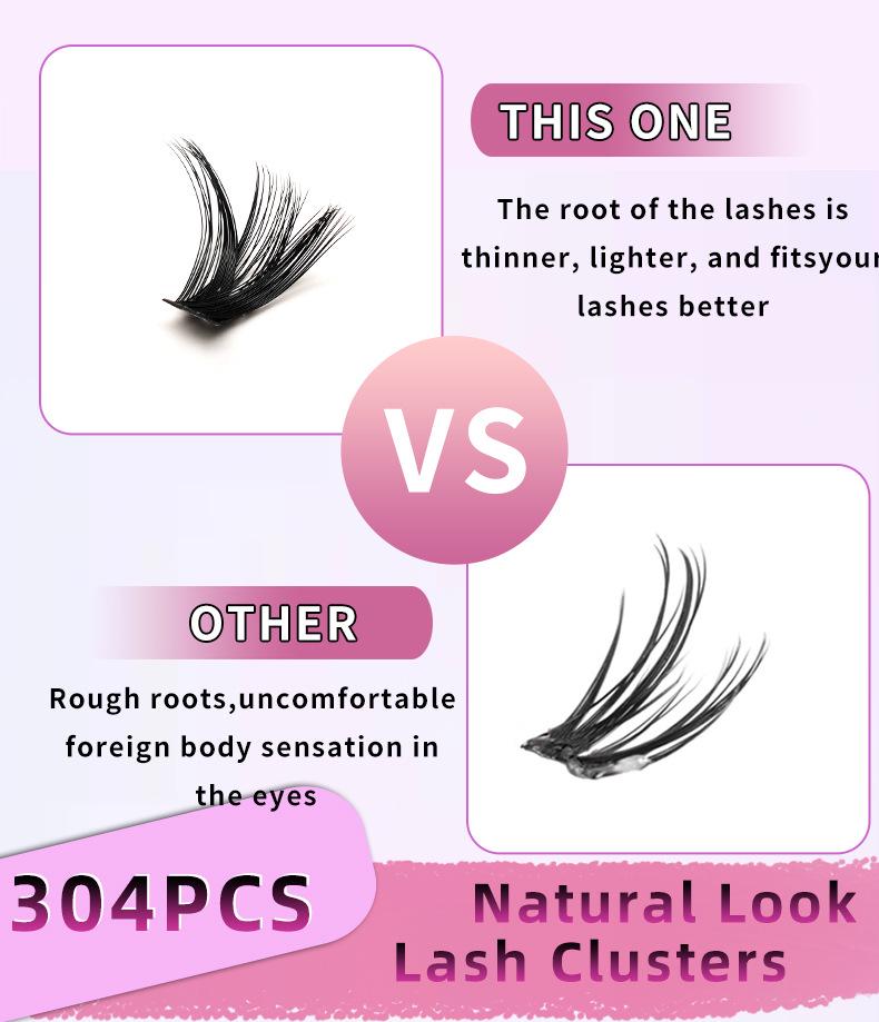 Sada 320 kusů umělých řas: Obsahuje lepidlo, odstraňovač, pinzetu a jednotlivé řasy (Možnosti 50P, 60P, 80P, 100P)