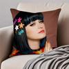Colorful Popsavvy Singer KKaty Perry Cushion Cover Pillowcase Antidustmite Invisible Zipper Short Plush Sofa Cushion