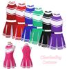 Kids Girls Summer Dance Wear Set Cropped Tank Top and Short Pleated Skirt 2Pcs Clothes Set