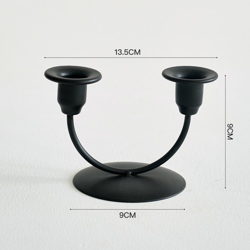 

Весільна церемонія Фотореквізит Атмосфера Відчуття Романтичної Вечері при Свічках Креативний Канделябр Декоративні Прикраси Short Flat Head чорний