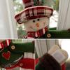 Plaid Christmas Forest Old Man Curtain Tieback & Door Hanging Decor