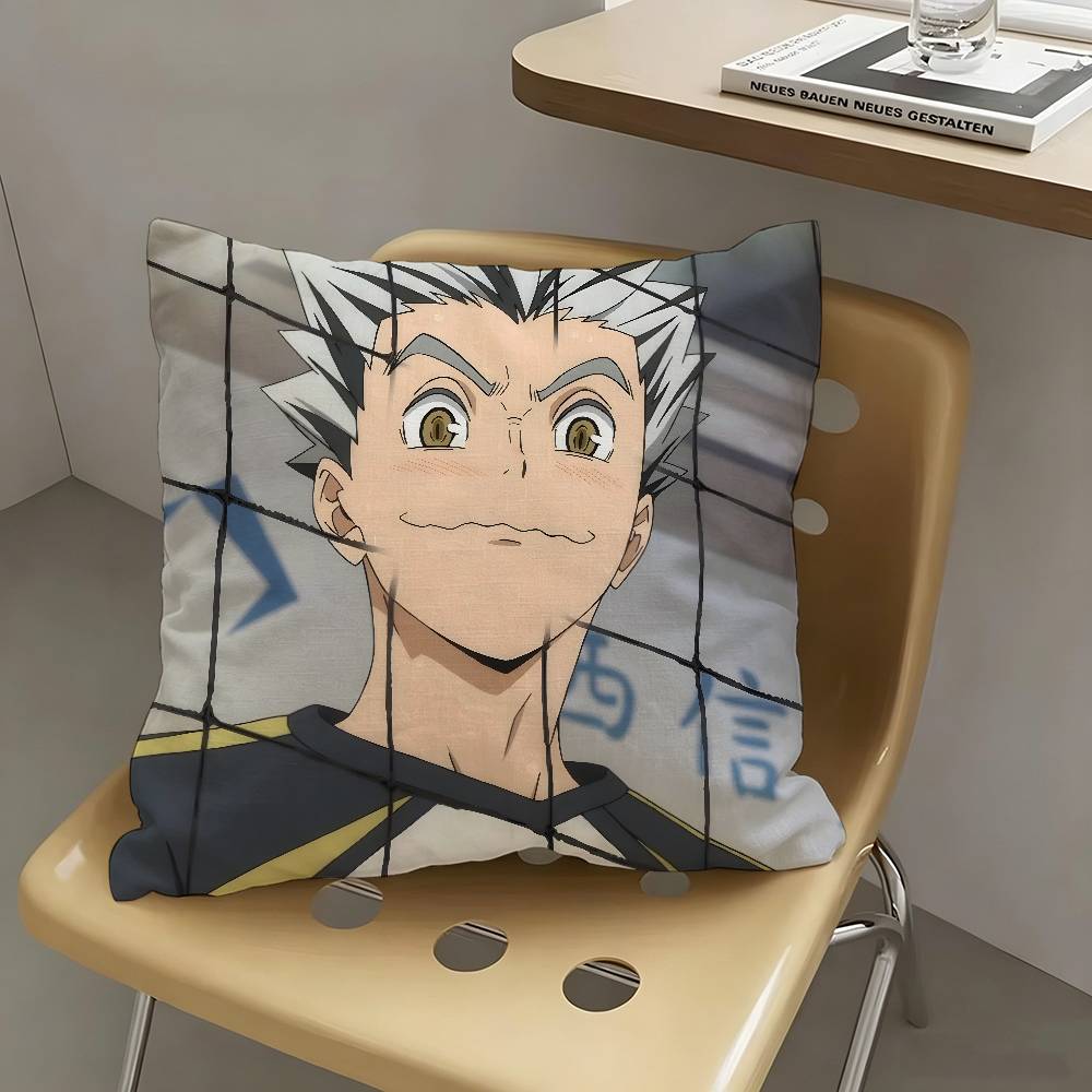 1pc Koutarou Bokuto Haikyu!! Pillow Case Fashion Square Pillowcase Bedroom Sofa Room Ins Decoration Leisure