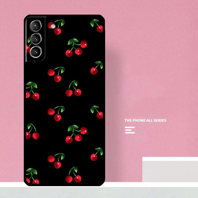 Food Fruit Red Cherry Phone Case For Samsung Galaxy S26 S23 Ultra S20 S21 S22 S24 S25 Plus S10 S25 FE Cover Coque
