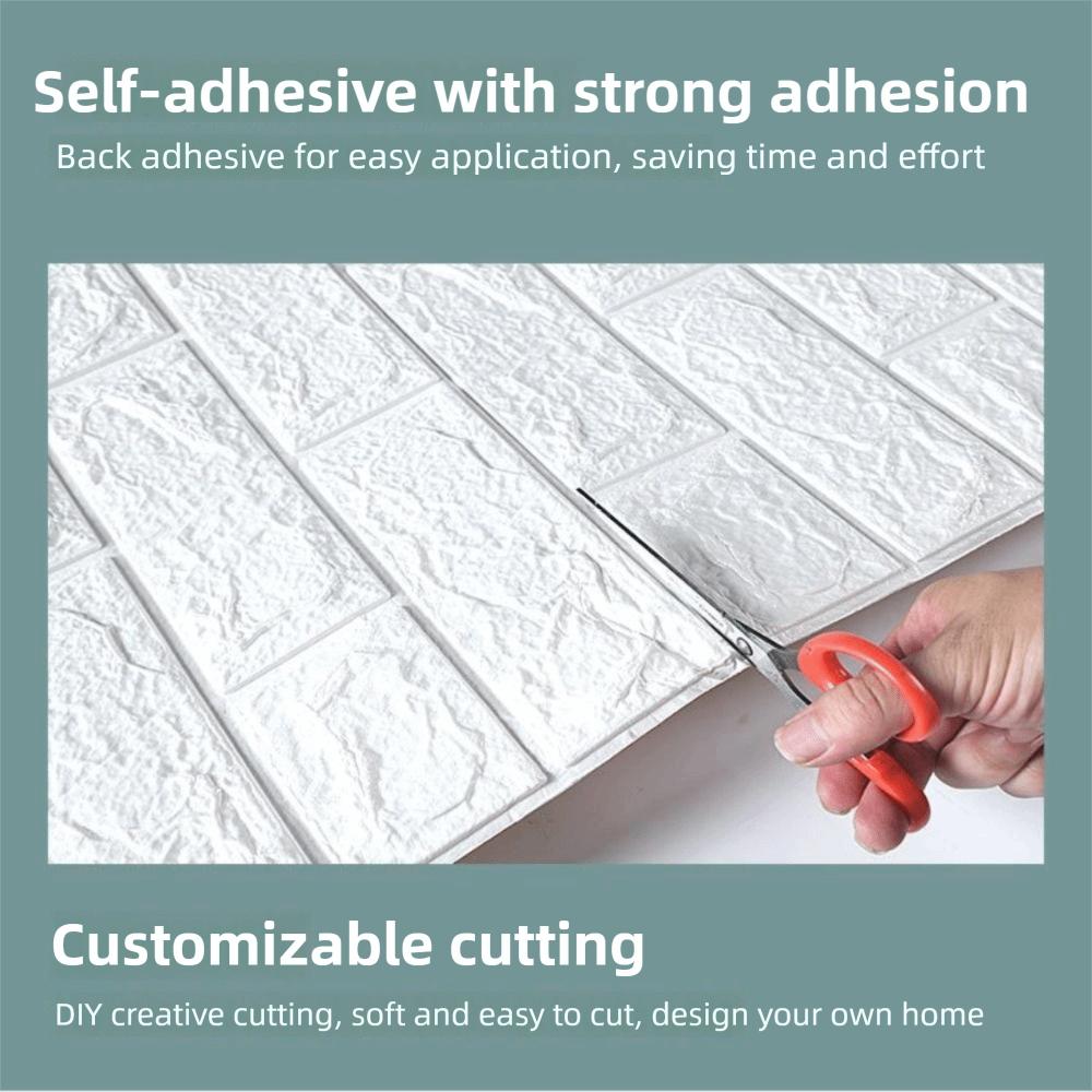 Foam Wall Sticker Self-Adhesive Brick Wallpaper DIY Wallpaper Roll  Background Wall
