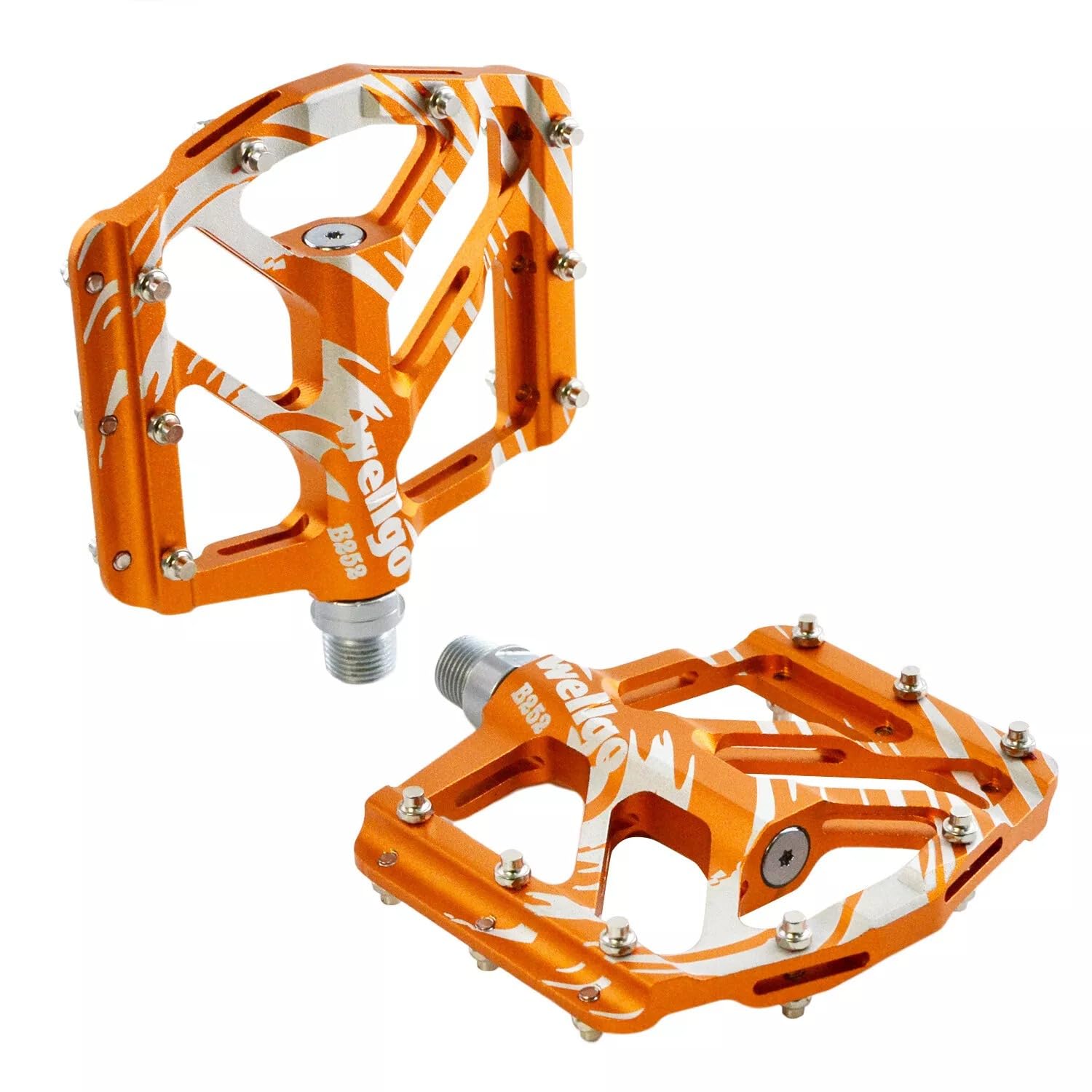 

Wellgo B252 Flat Pedals Low Profile Design, Orange,WE3098