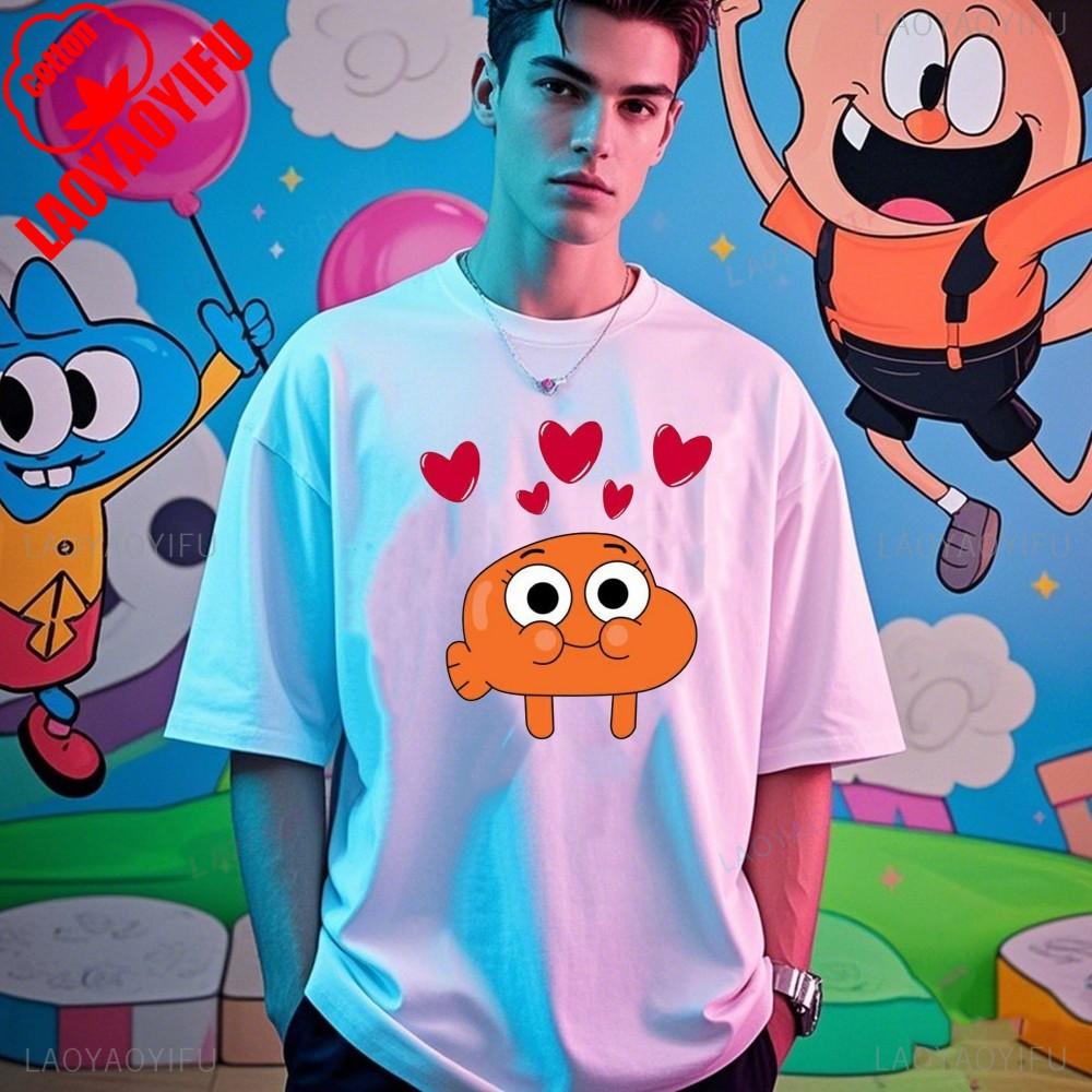 

Cute The Amazing World of Gumball Gumball and Darwin Camisetas Hombre Great for Running and Weekend Streetwear 4XL