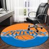 Knicks Logo Round Rug for Livingroom,Bedroom, Palyroom, Chair Rug, Area Rug, Circle Carpet, Large Size Fan Christmas Gift