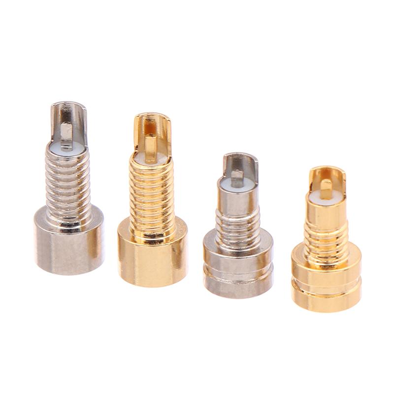 1/2Pcs Universal Female Pin Socket MMCX Pure Copper Gold Plated Built-in Hreaded Nut Holder Headphone Plug