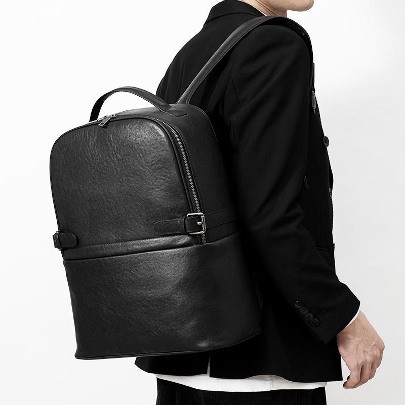 Genuine Leather Backpack Men's Business Bag Fashion Top Layer Cowhide Backpack Casual Men's Computer Backpack