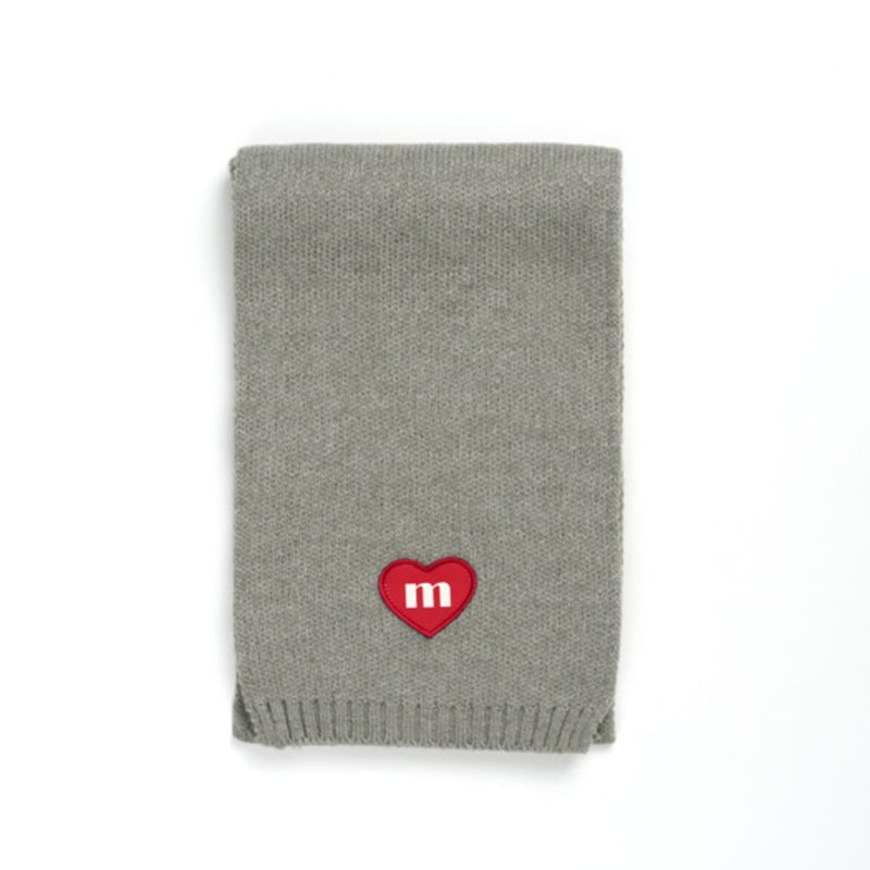 macni LOVE M KNIT MUFFLER GREY