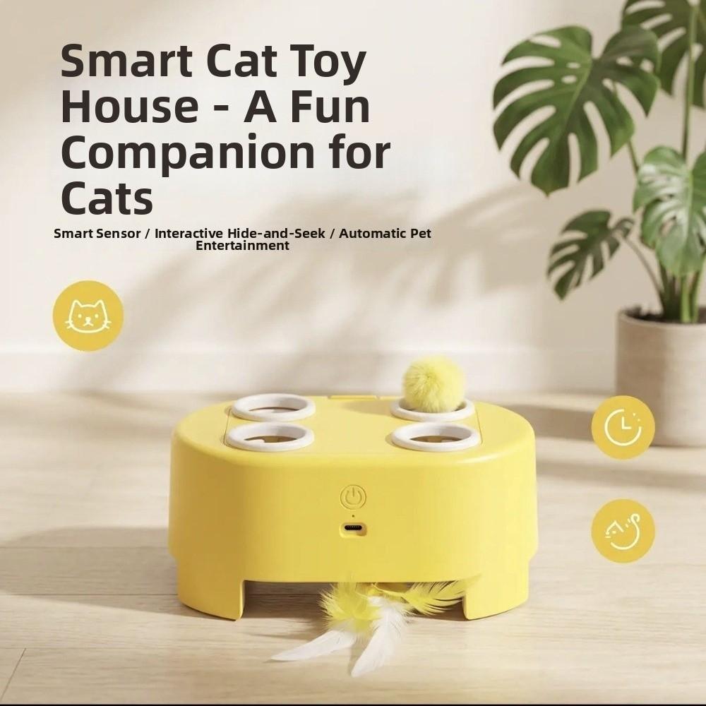 Electric Smart Cat Toys Rechargeable Cat Chase Game Toy New Automatic Pop-Up Toy  Pet Supplies