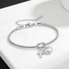 Jesus Cross Heart Charm Love Knot Chain Bracelet Stainless Steel Gold Color Bracelets for Women Jewelry Birthday Gift 2026