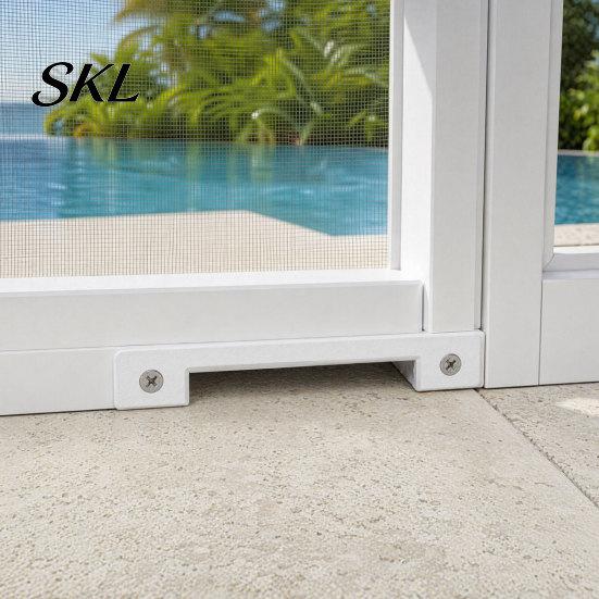 Black White Screen Door Seal 2Pcs Room Drain Kit, Patio for Aluminum Porch Enclosure Bottom, Outdoor Threshold Insect & Dust Proof Water Inserts