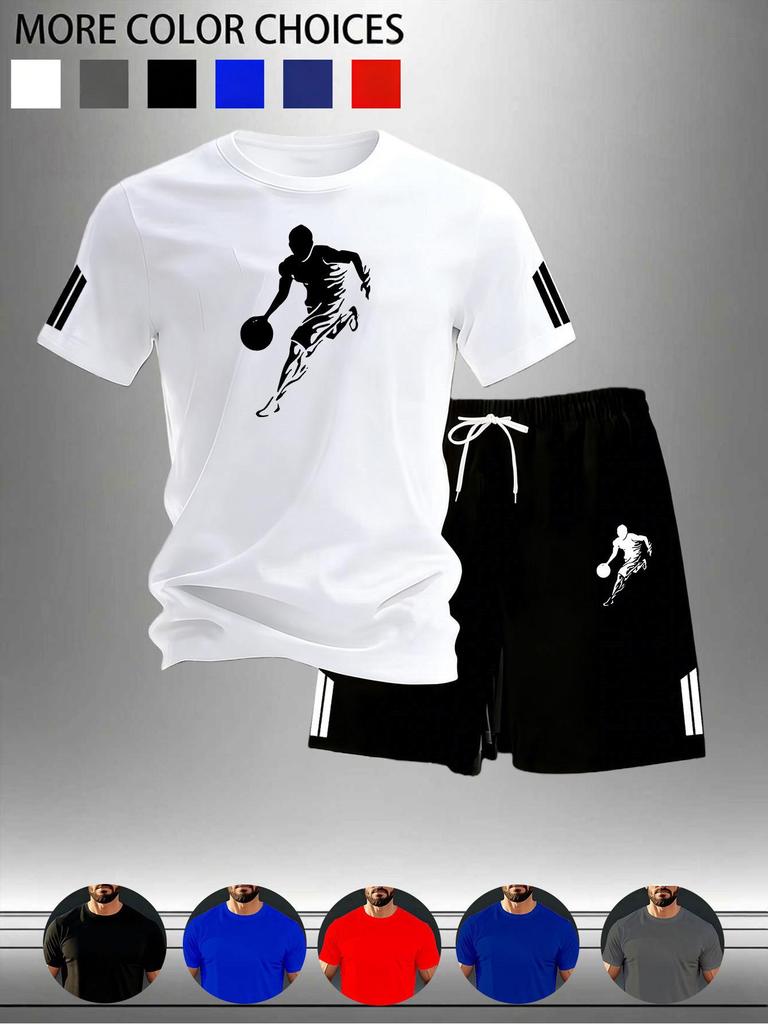 Unisex Men's Mesh Short Sleeve Summer Sports Set: Trendy European-American Casualwear