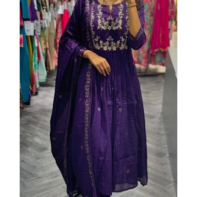 Damen Bollywood Top Tunika Kurti Dupatta Hosen Set Indische Partykleidung Salwar Anzug SC-2154