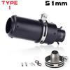 51mm Racing Motorcycle Exhaust Muffler GP-project Universal Sport Bike Muffler