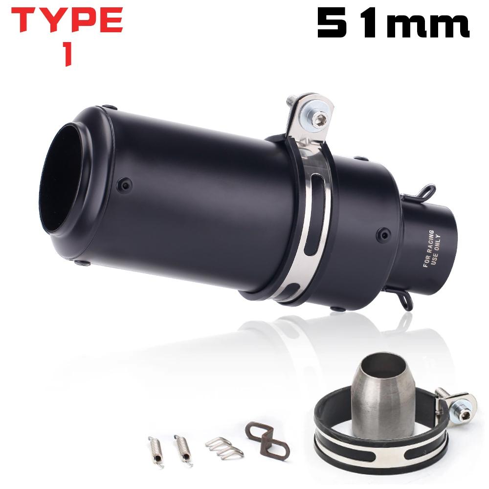 51mm Racing Motorcycle Exhaust Muffler GP-project Universal Sport Bike Muffler