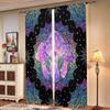 2 Pieces, Bohemian Mandala Psychedelic Mushroom Curtains -30% Blackout - Suitable for Living Room, Bedroom and Home Decoration.