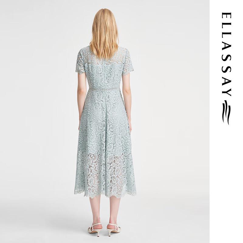 ELLASSAY EWE351Y05400 Floral Lace Midi Dress