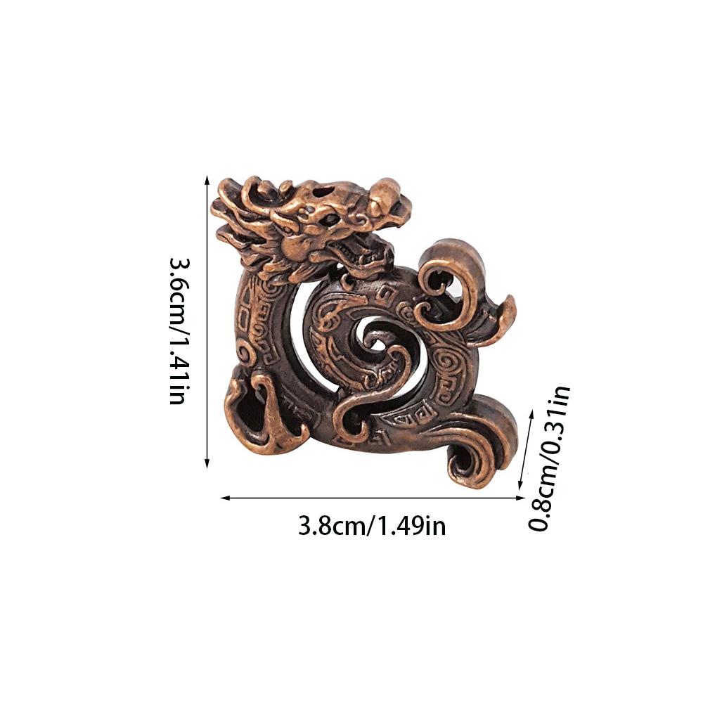 Lucky Feng Shui Chinese Dragon Creative Mini Retro Incense Holder Household Indoor Line Incense Burner Home Decor Craft