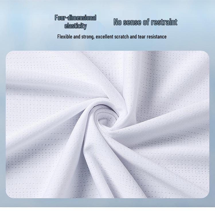 Summer Couple Ice Silk Quick-Dry Breathable Short Sleeve Sports T-Shirt for Men