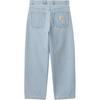 Carhartt WIP Pantaloni Brandon SS25 Larghi Dritti Comodi Zip Semplici Jeans Pantaloni Uomo I035893-01-A3