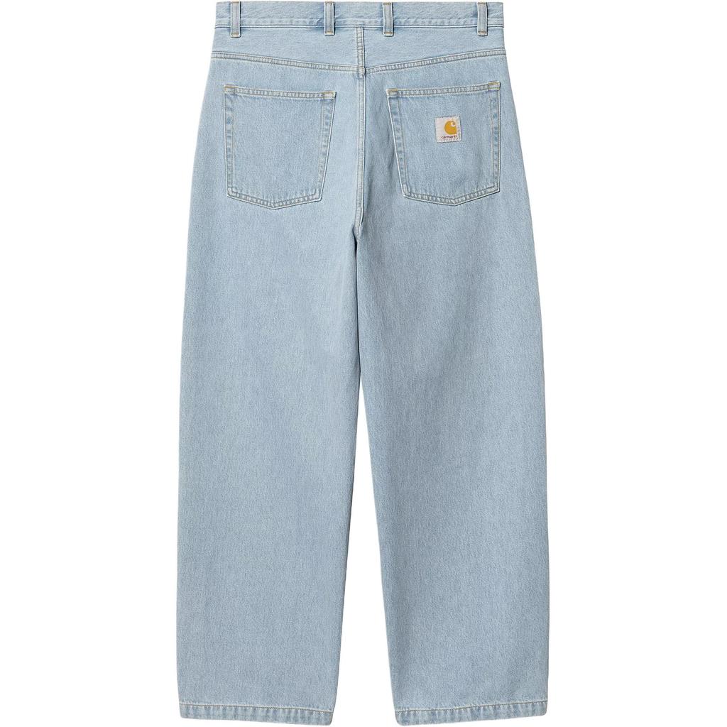 Carhartt WIP Pantaloni Brandon SS25 Larghi Dritti Comodi Zip Semplici Jeans Pantaloni Uomo I035893-01-A3
