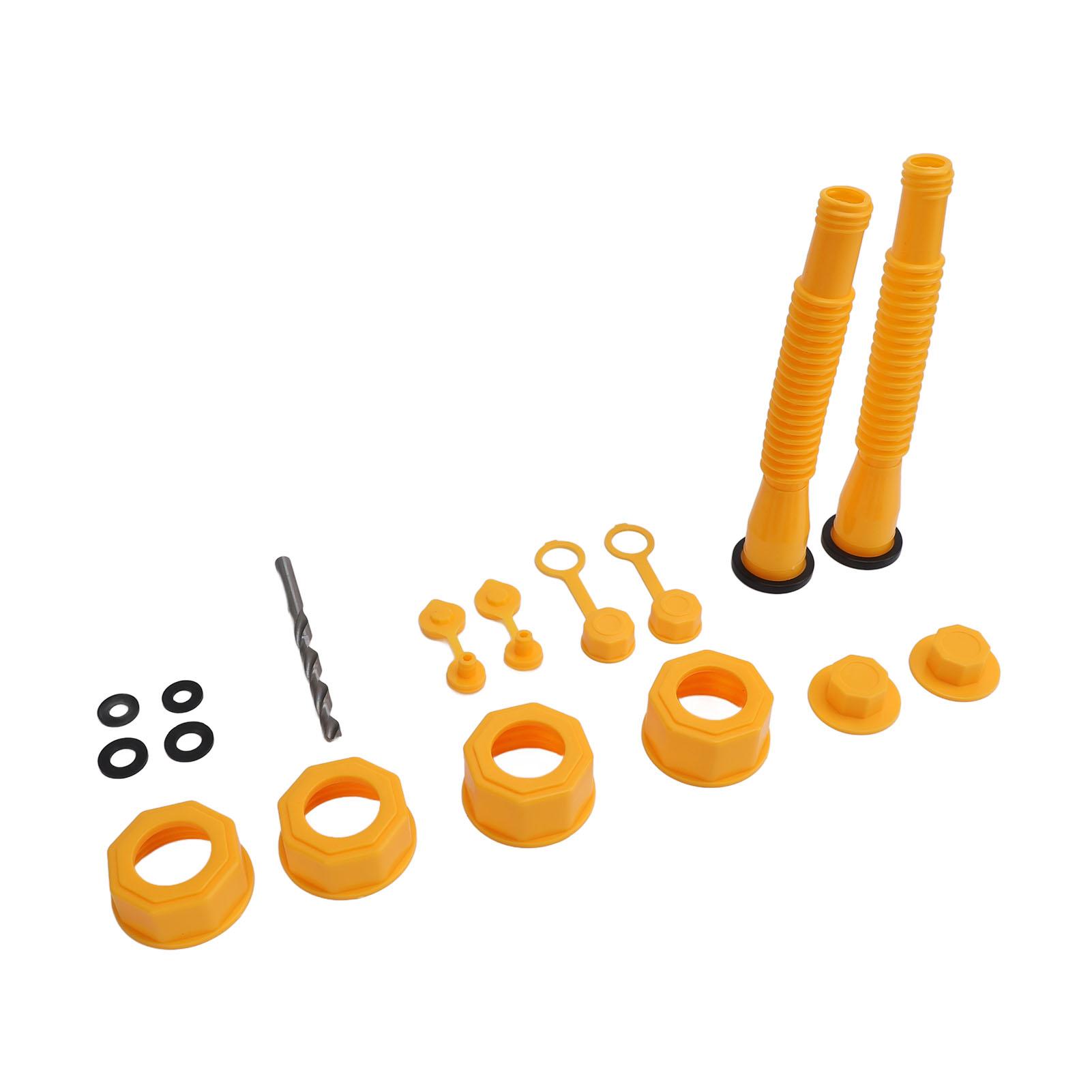 

2 Набори Замінник носика для каністри з газом Захист від проливання Гнучкий шланг Кришка вентиляційного отвору та Набір насадок для 1 2 5 10