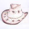 Popular sombrero de vaquero occidental hueco clásico europeo y americano, moda para hombre y mujer, sombrero de paja transpirable para vacaciones, protección solar