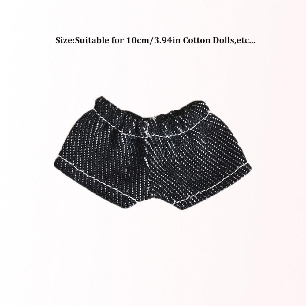 Freizeitkleidung Baumwollpuppe Jeans Hosen Lederhosen Kleidung Accessoires für 10cm Baumwollpuppe