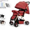 Two-way Stroller Can Sit and Lie Down, Folding Light Stroller, High Landscape 0-3 Years Old Stroller