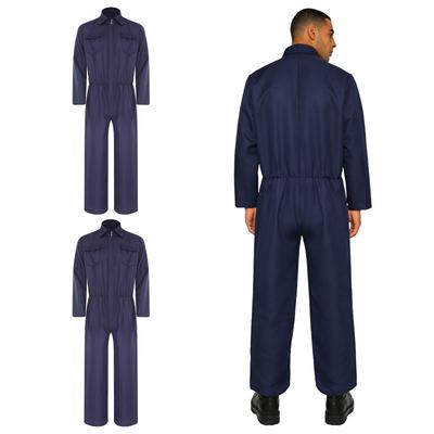 Unisex Front Zipper Coveralls S-3XL, Utility Jumpsuit with Chest Pockets for Work, Halloween & Cosplay