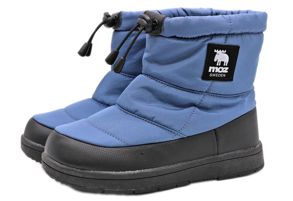 Mozu Snow Rain Boots for Boys and 95022702 Boots, Water-Repellent, Waterproof, Non-Slip, Cold-Weather, Warm, Lightweight, Kids, Girls, Blue,