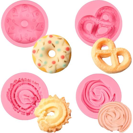 Biscuit Silicone Molds Cookies Chocolate Candy Fondant Molds Can Be Used for Cake Decorating Cupcake Toppers Cookies Butter Floral Paste Dough F-25